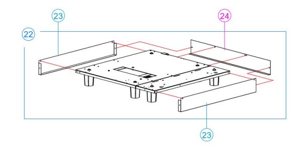 Seiten-Fußbodenblenden Bodenabdeckblenden rundum im Set (links, rechts und hinten) s. Bild Nr. 22