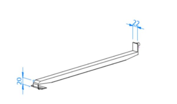 Dosenführung Dosenschienen Kunststoff 22 x 20 mm Can Support