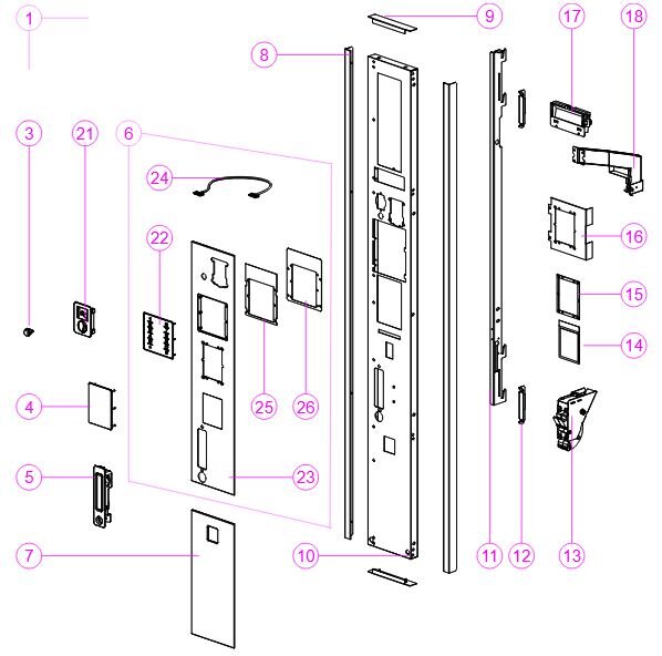 Kabel für kapazitive Tastatur s. Bild Nr. 24 für Sanden Vendo Design Line Automaten