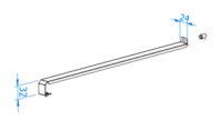 Trennblechschiene für schmale Produkte 24 mm breit...