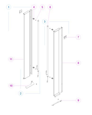 Set: Vollständige Verkleidung und Abdeckblenden Kit Liftabdeckung schwarz ab HCD Kühlung, links und rechts mit Anbauteilen s. Bild Nr. 8, 11, 7 links und rechts, 9 und 10