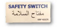 Aufkleber für die Safety Switch Box